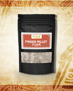 Stone-Ground Ragi Flour in resealable black pouch for nutritious cooking