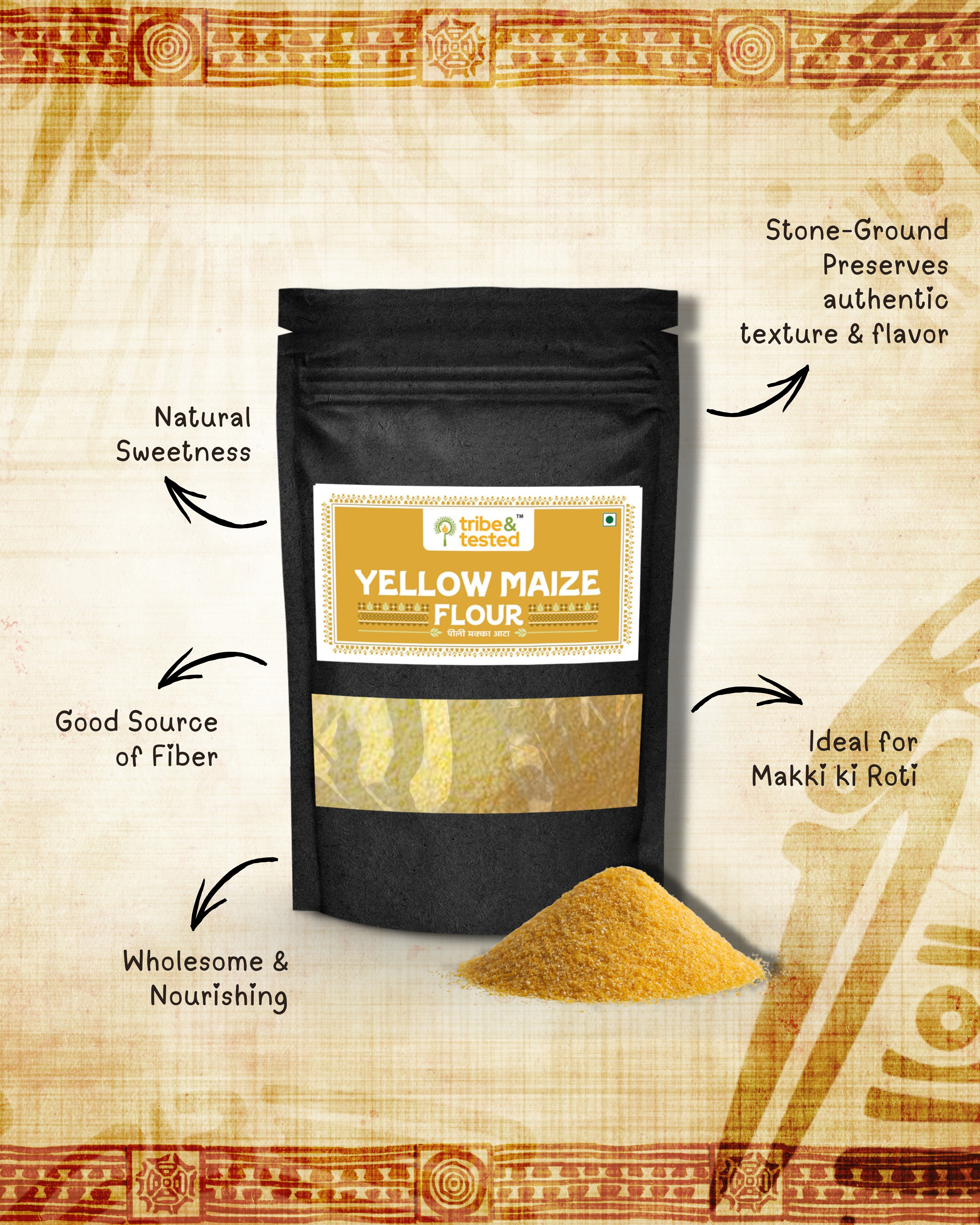 Yellow Maize (Makki) Flour – 750g