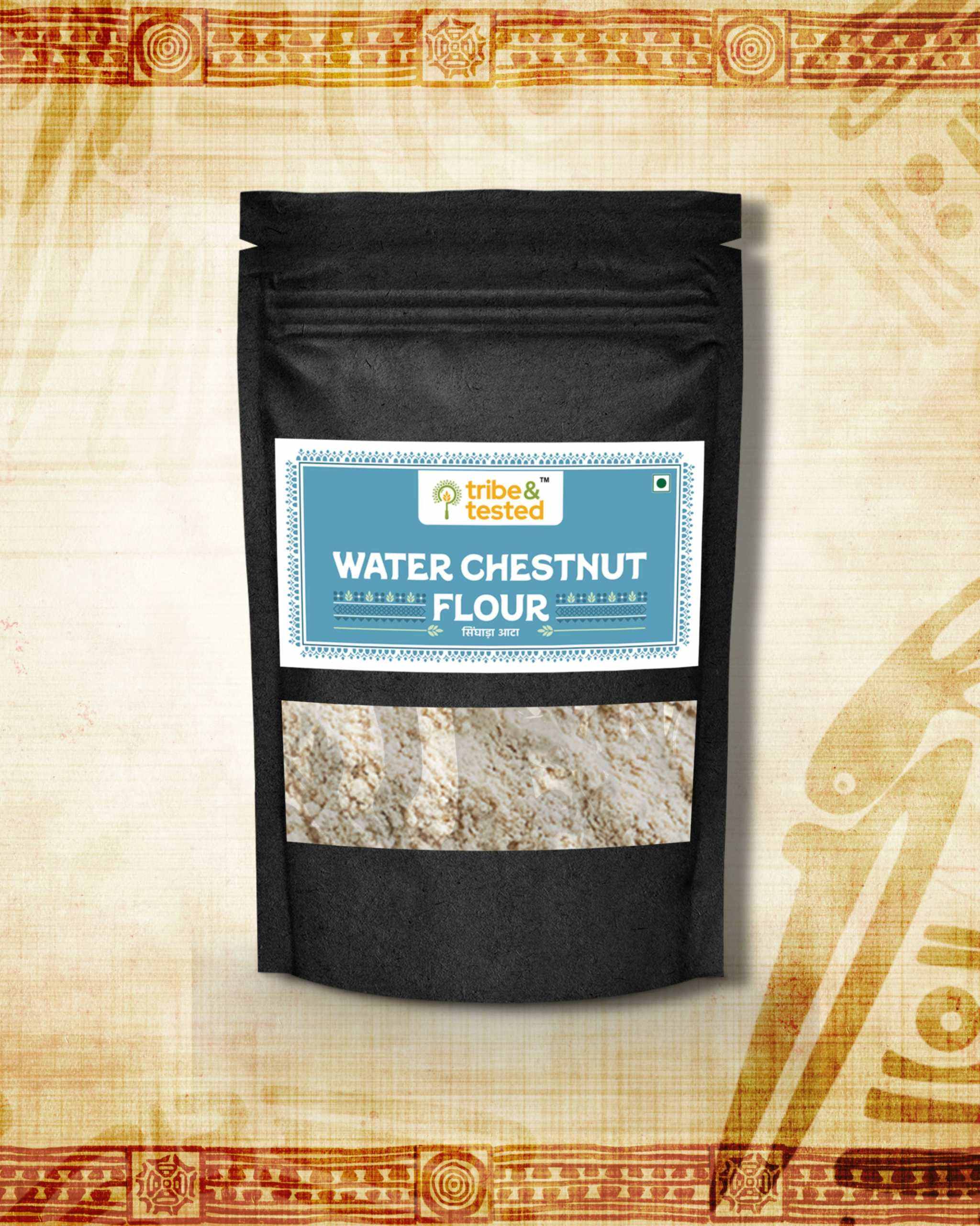 Stone-Ground Singhada Flour gluten-free water chestnut flour in black resealable pouch 1kg