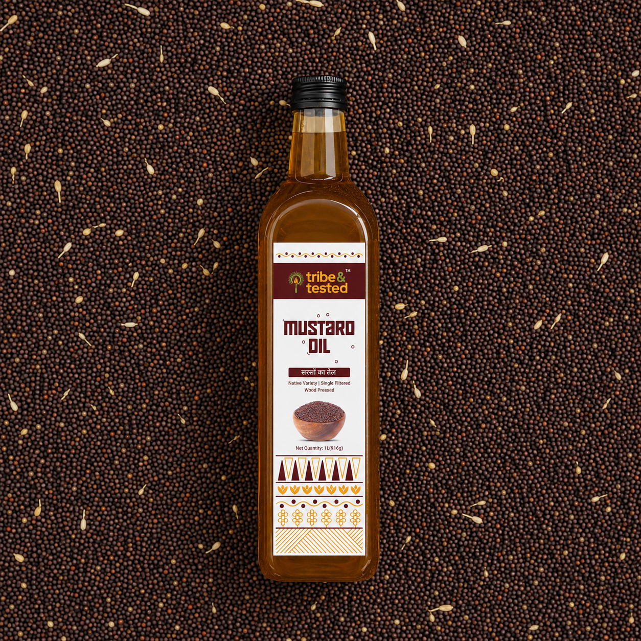 Wood-Pressed Mustard Oil – 1 Litre