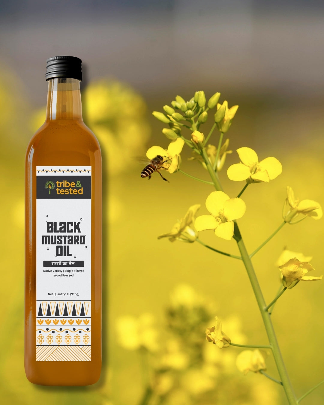 Wood-Pressed Mustard Oil – 1 Litre