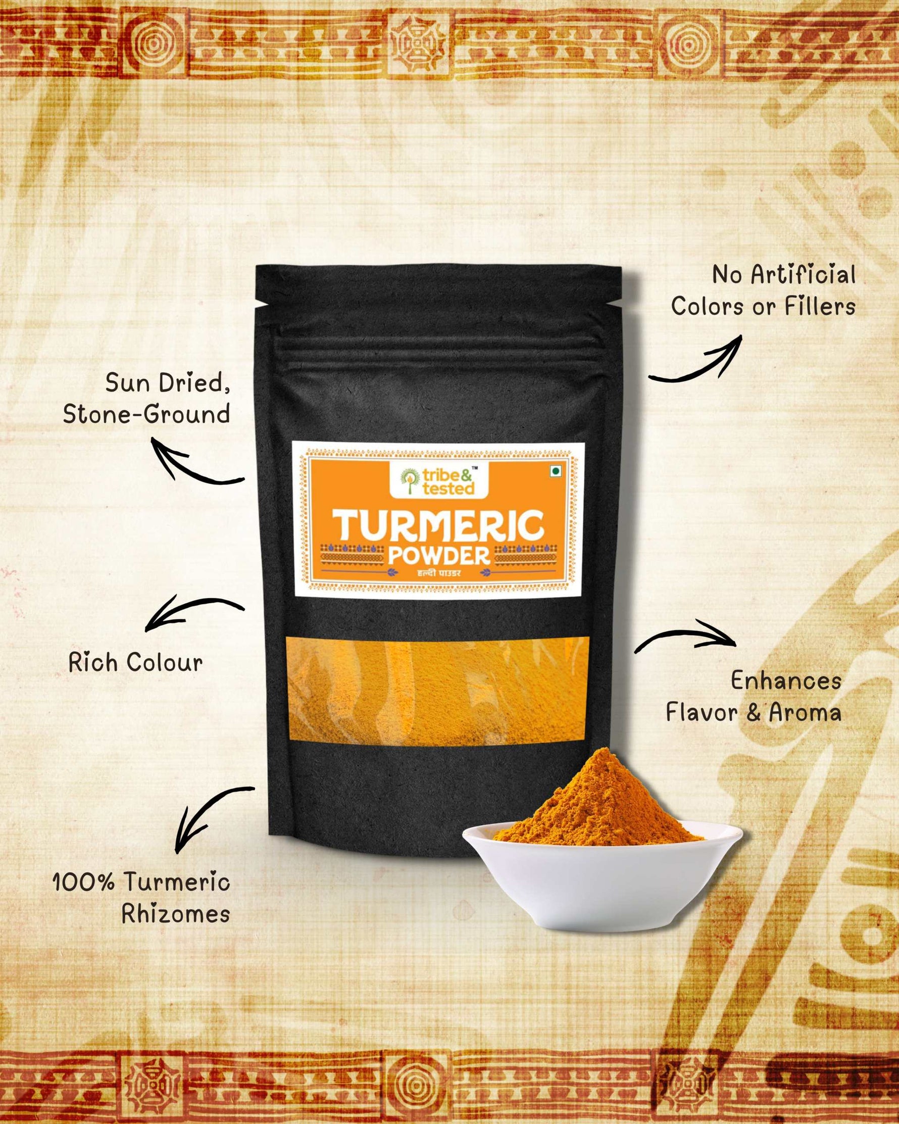 Stone-Ground Turmeric (Haldi) Powder – 200g