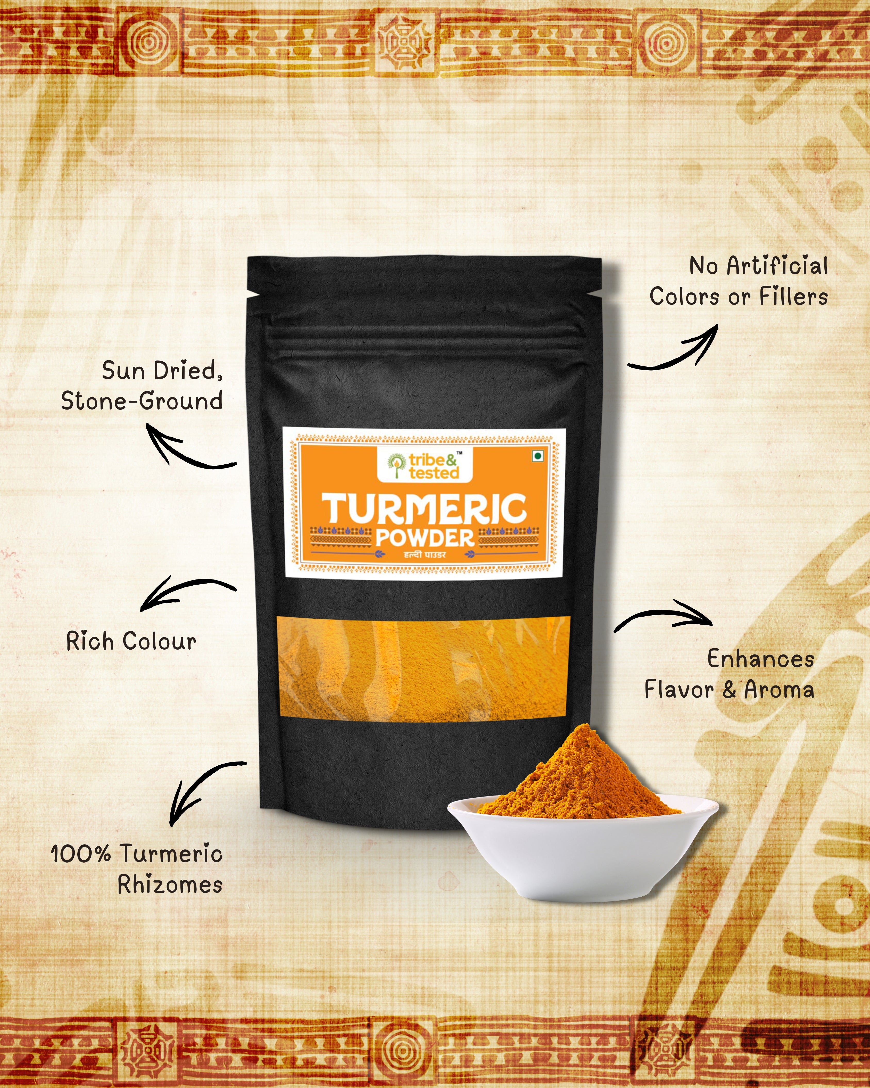 Stone-Ground Turmeric (Haldi) Powder – 150g