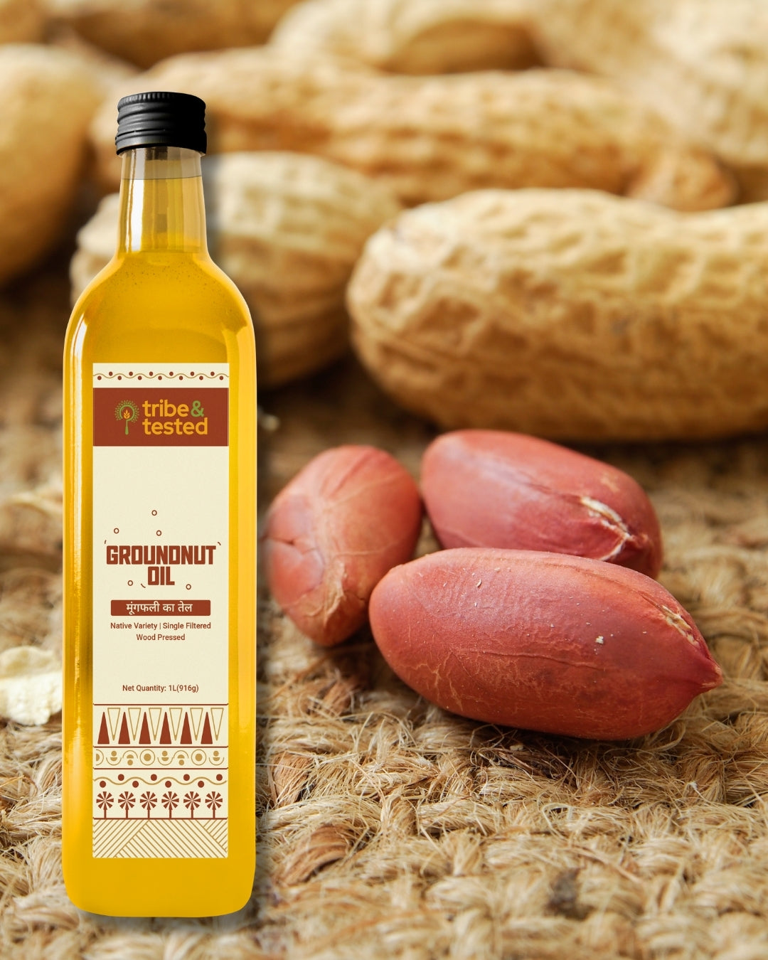 Wood-Pressed Groundnut Oil – 1 Litre