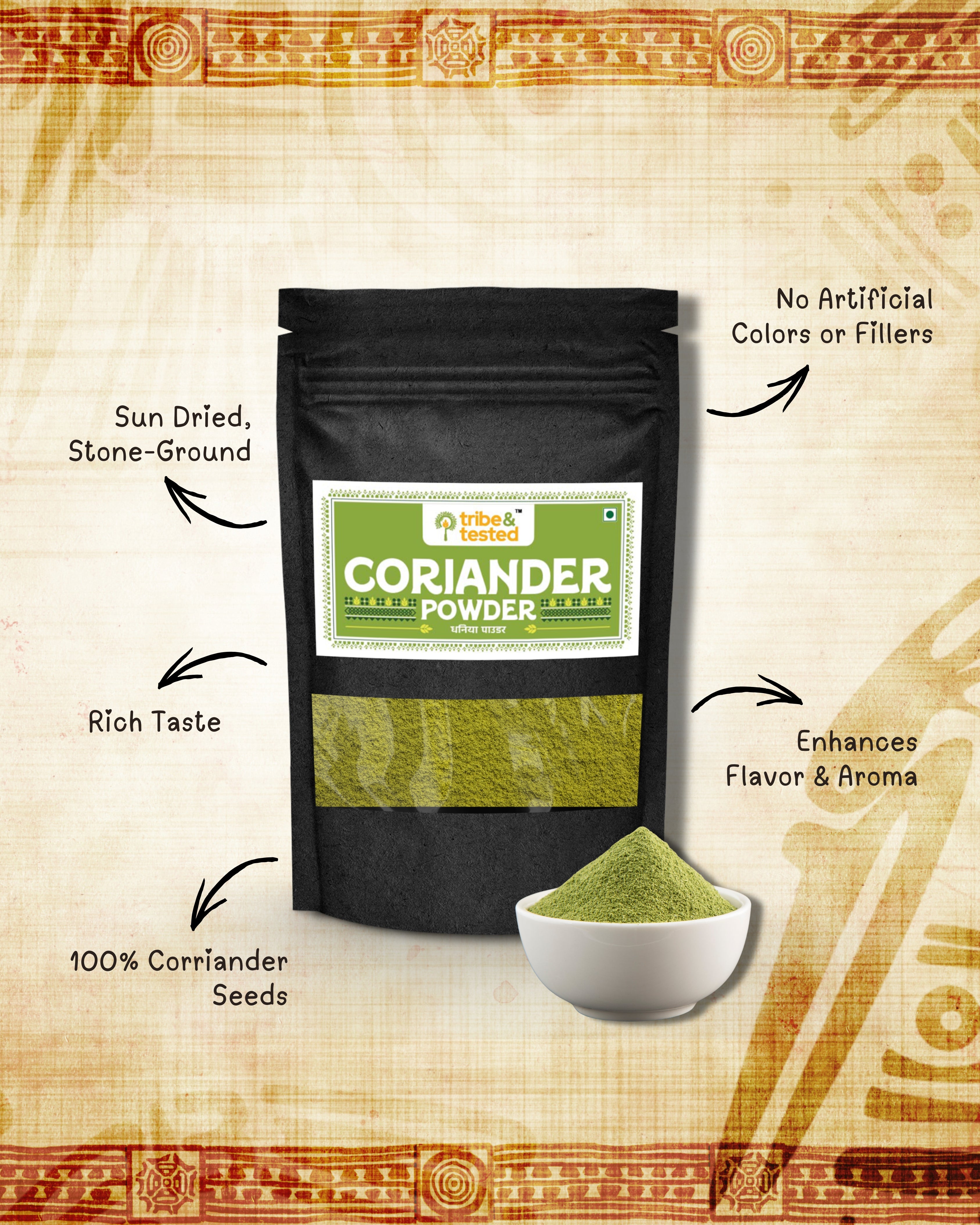 Stone-Ground Coriander(Dhaniya) Powder – 150g