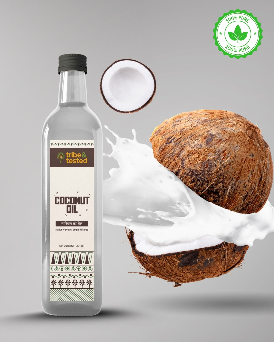 Wood-Pressed Coconut Oil – 1 Litre