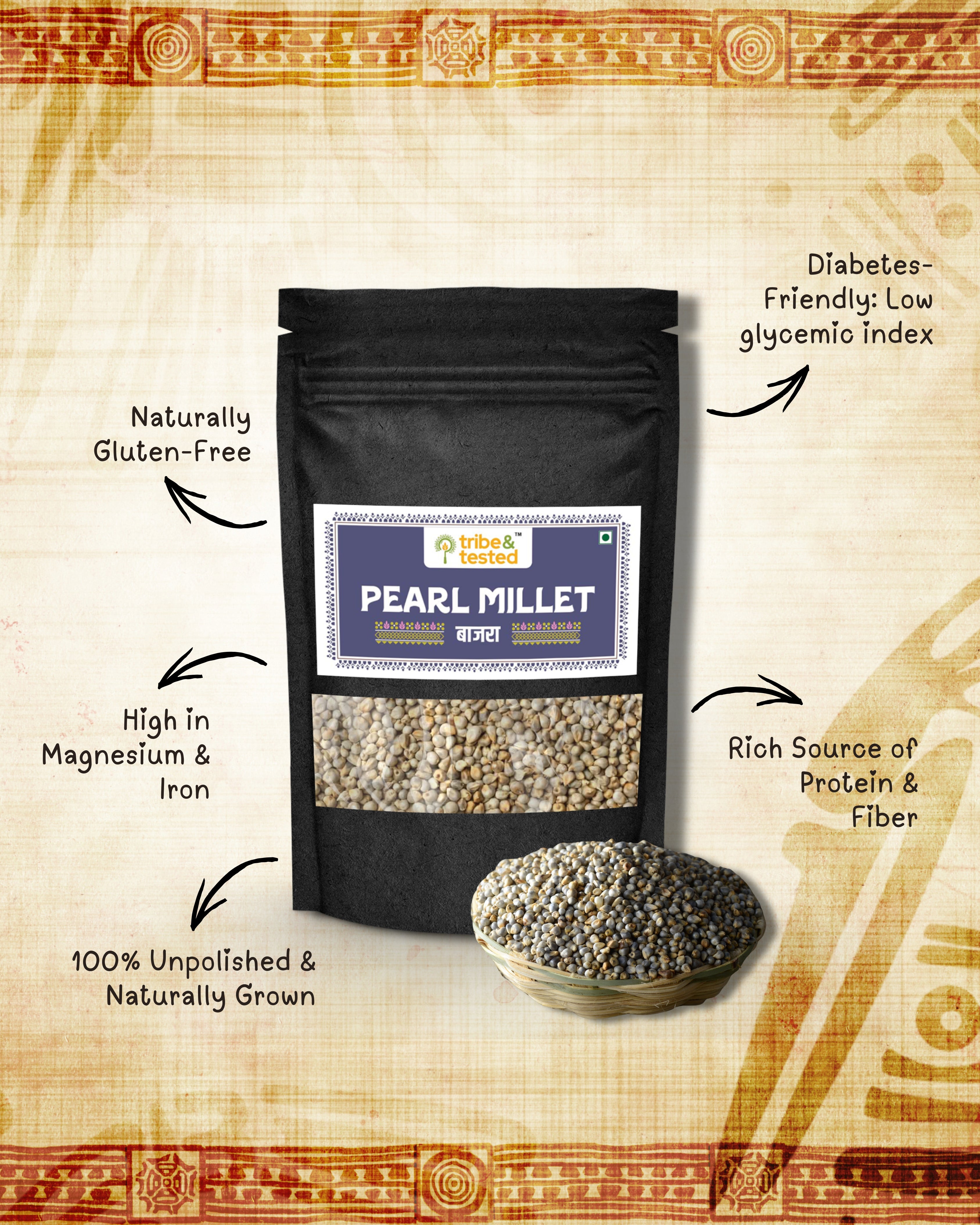 Pearl Millet (Bajra) Grain – 1kg