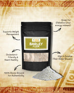 Stone-ground barley flour 1kg pack with high beta-glucan fiber, low glycemic index, and fine texture for rotis, parathas, and soups