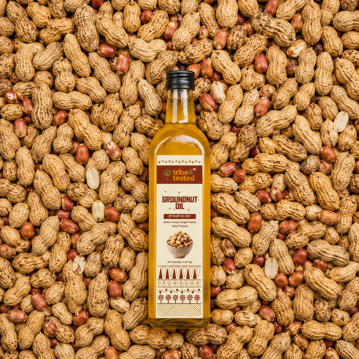 Wood-Pressed Groundnut Oil – 1 Litre