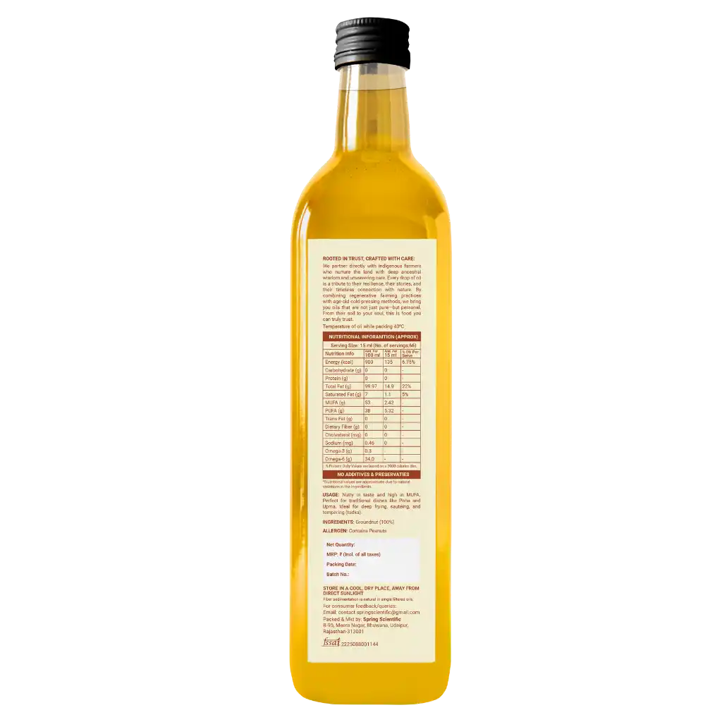 Wood-Pressed Groundnut Oil – 1 Litre
