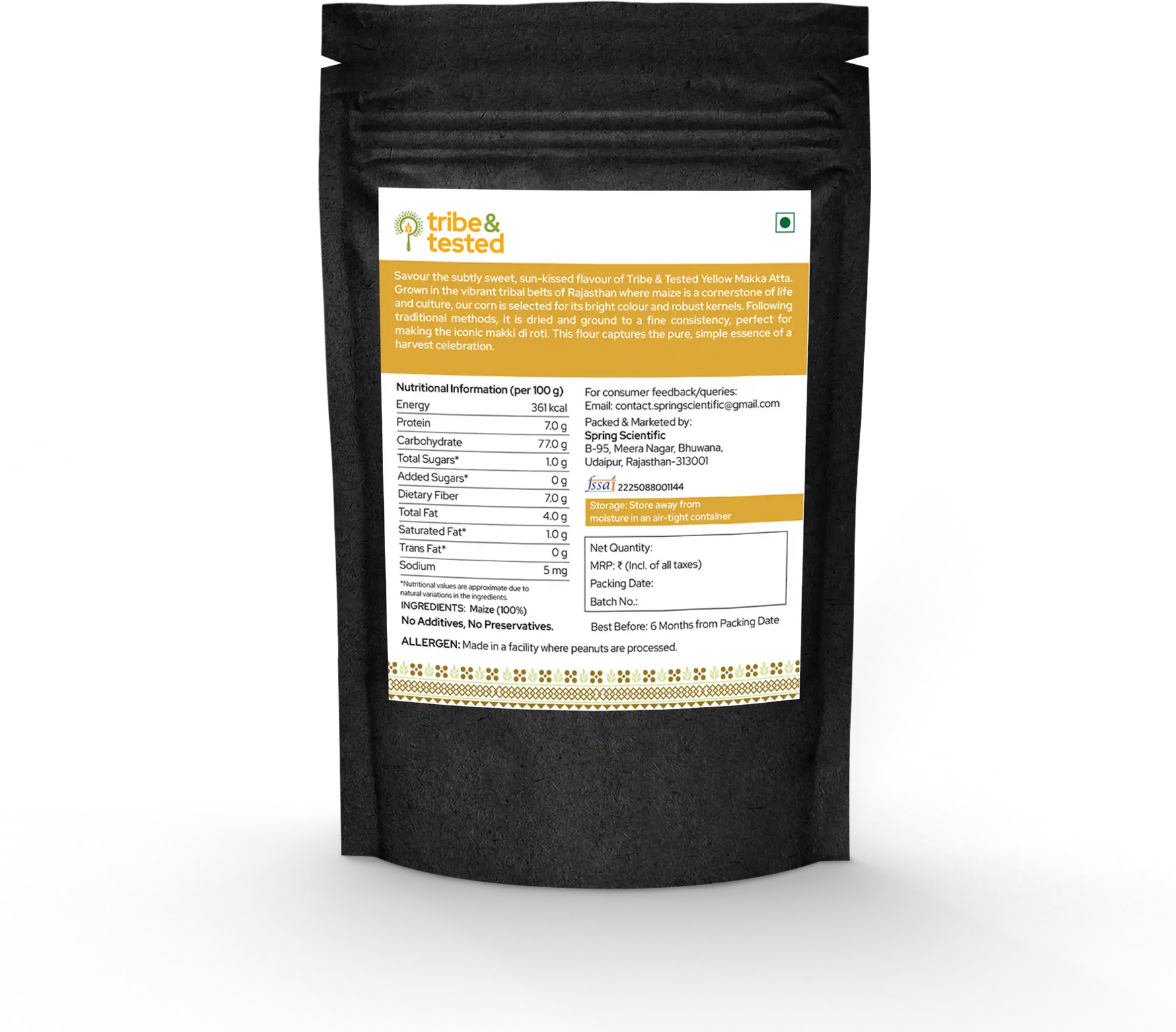Yellow Maize (Makki) Flour – 1Kg
