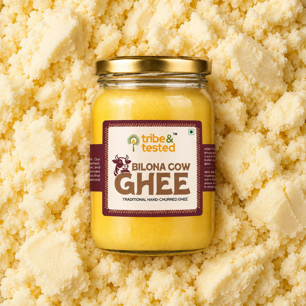Tribe & Tested Bilona Cow Ghee – Traditional Hand-Churned Ghee