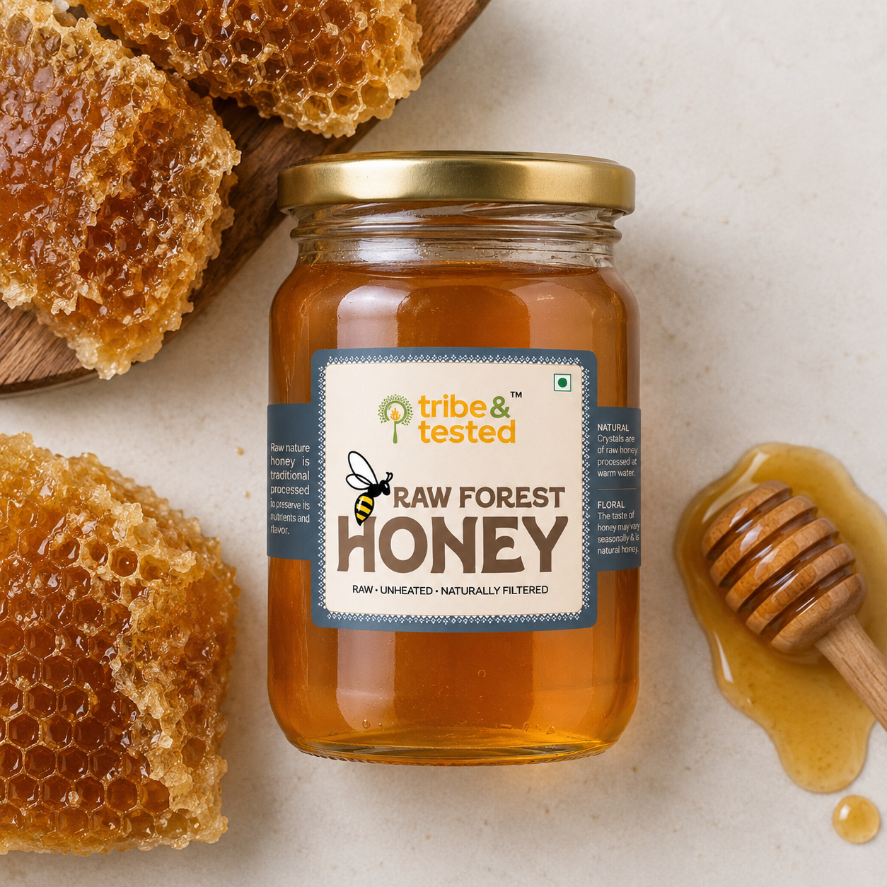 Tribe & Tested Raw Forest Honey – Raw, Unheated & Naturally Filtered